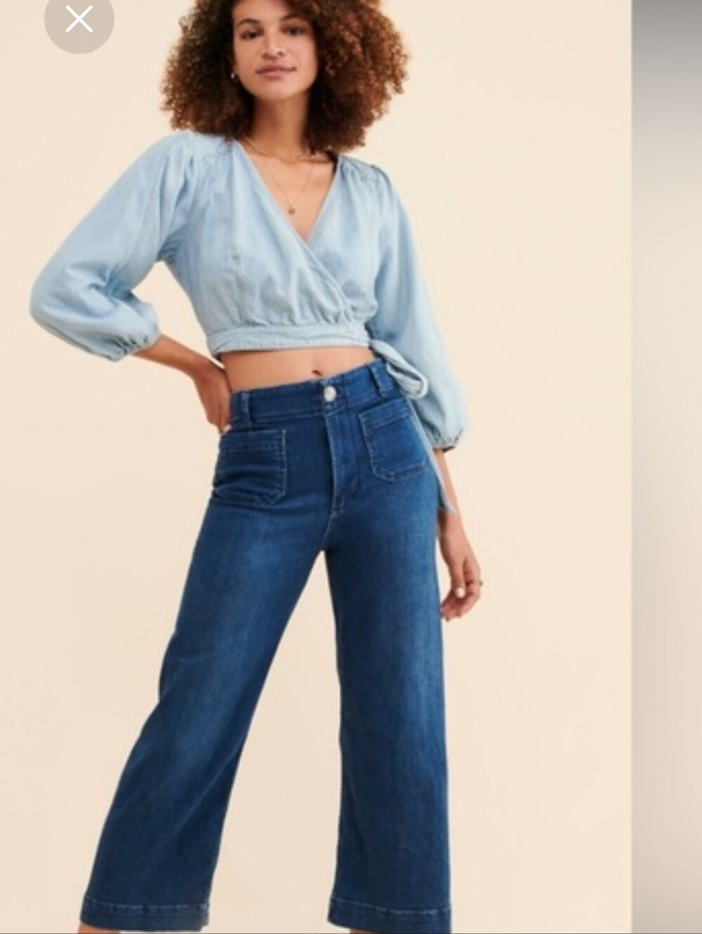Anthropologie Pilcro "The Skipper" 31 Wide Leg Ankle Jeans. Nautical.